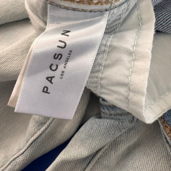 Pacsun Ankle Jegging Womens Size 26 Light Blue DIstressed Hem Cotton Blend - Picture 4 of 10